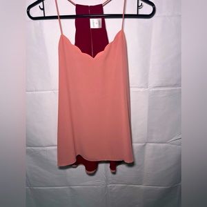 Express, size small, like new, spaghetti strap tank. Coral color w. cute detail